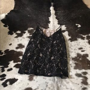 Medium Loft Black Lace Tank Top
